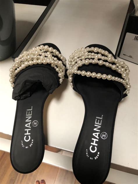 chanel pearl slides replica|chanel dupe leather.